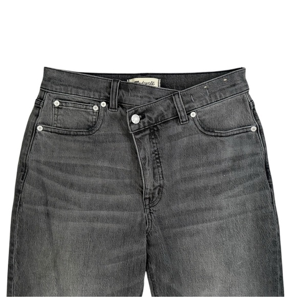 Madewell 90s Straight Jean Burwick Wash: Cross-Tab Gray Size 27 High Waist - Picture 10 of 13